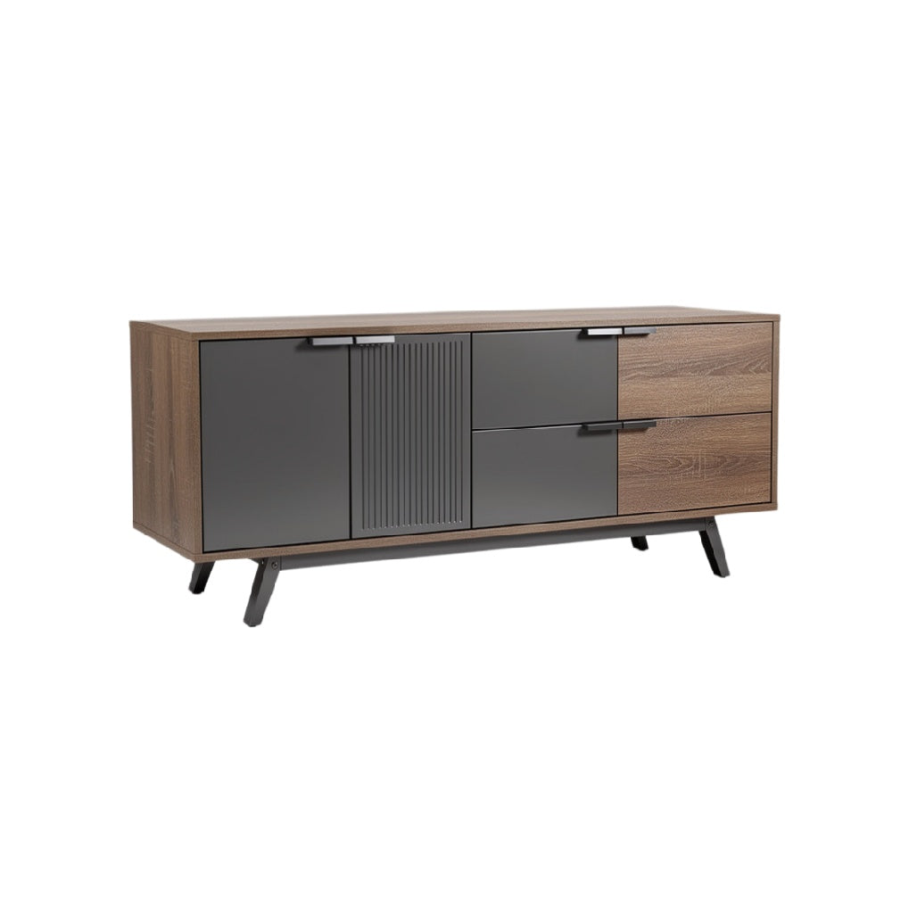 Modern Wooden Sideboard with Sleek Design and Multi-Storage Options